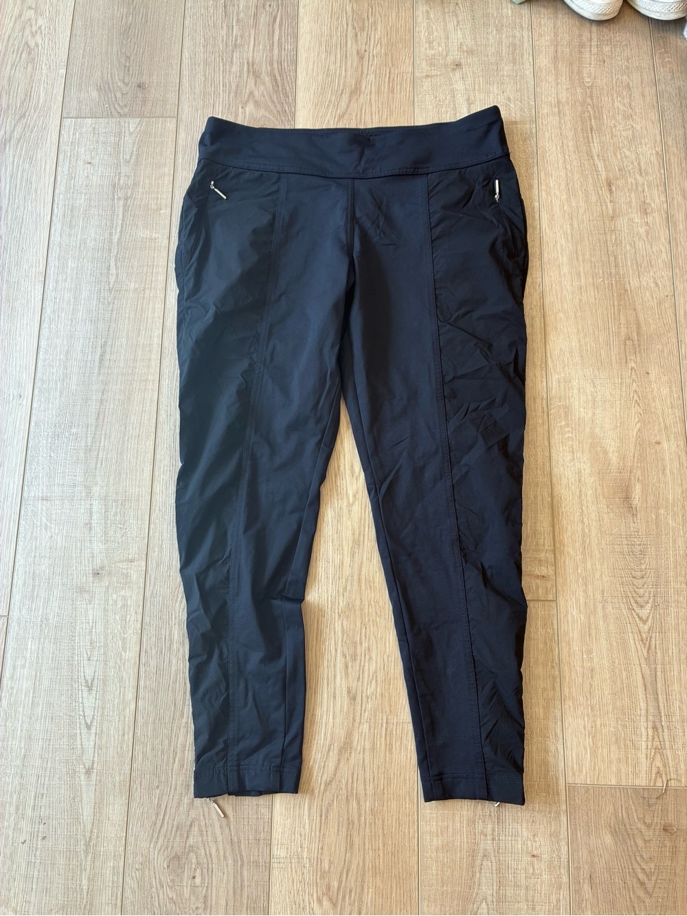 Anatomie Performance black pants zip ankles and pockets pull on XL minimalist